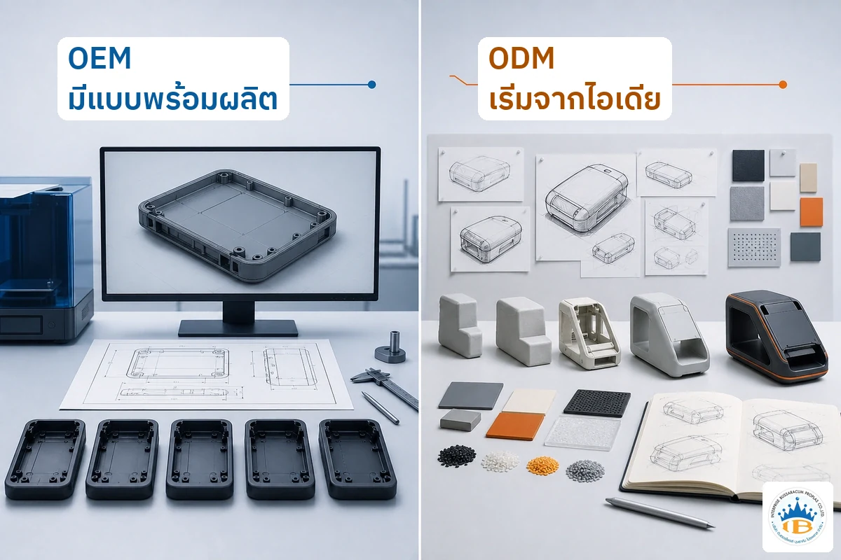 เปรียบเทียบ OEM ที่มีแบบพร้อมผลิตกับ ODM ที่เริ่มพัฒนาสินค้าจากไอเดีย